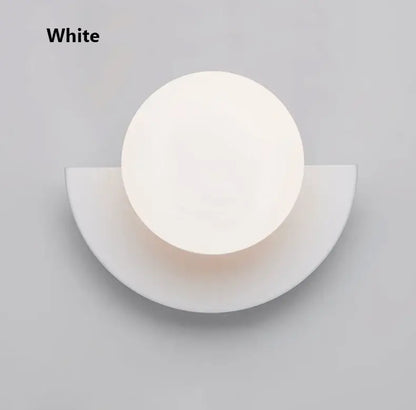 Modern yellow & white kids macaron led wall lamp bedroom sconce