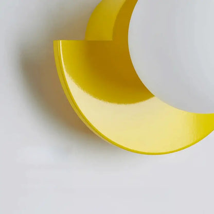Modern yellow & white kids macaron led wall lamp bedroom sconce