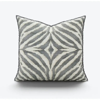 Modern zebra pattern black & cream pillow cover living room decor