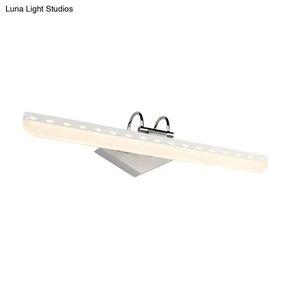 Modernist black & white led vanity light bathroom curved arm natural light