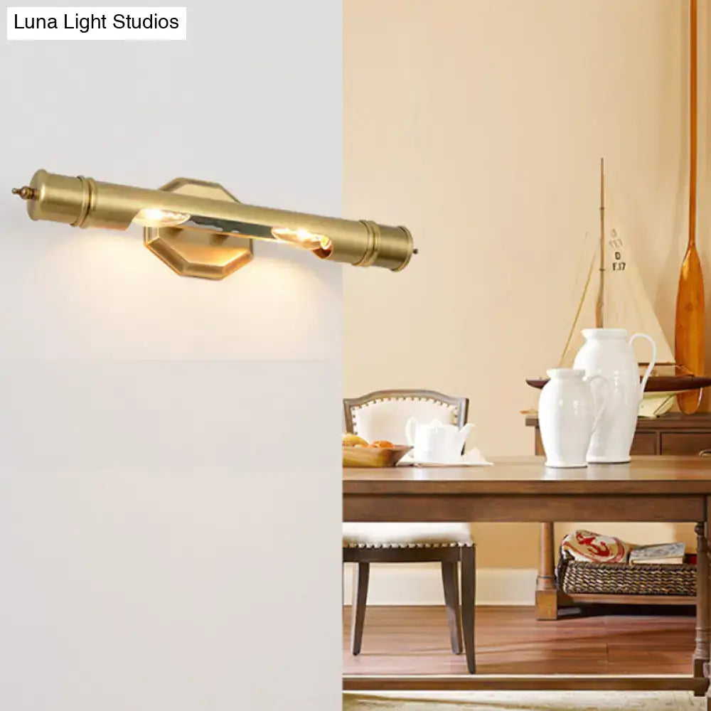 Modernist brass tube wall sconce corridor light 110-120v maximum bulb
