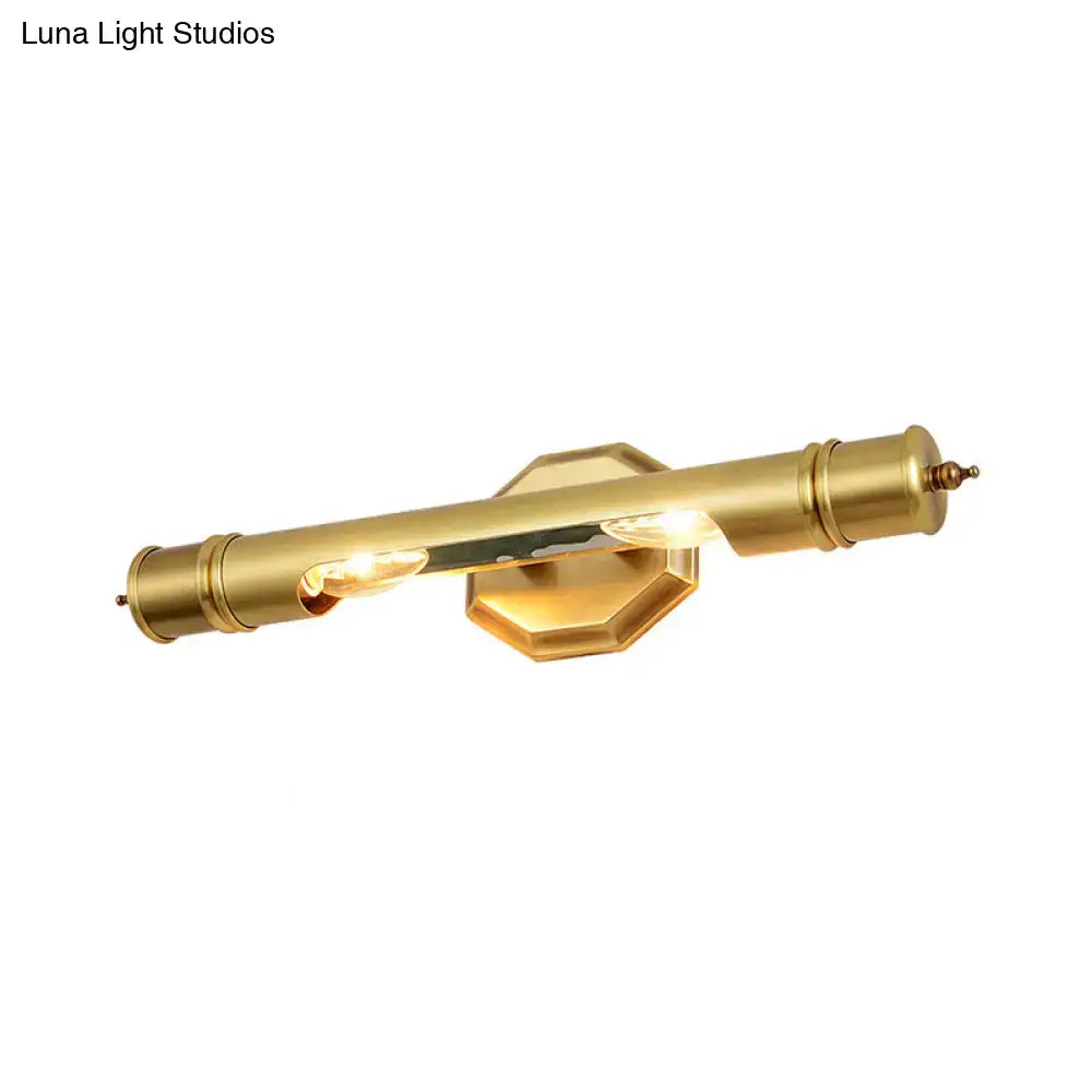 Modernist brass tube wall sconce corridor light 110-120v maximum bulb
