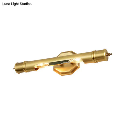 Modernist brass tube wall sconce corridor light 110-120v maximum bulb