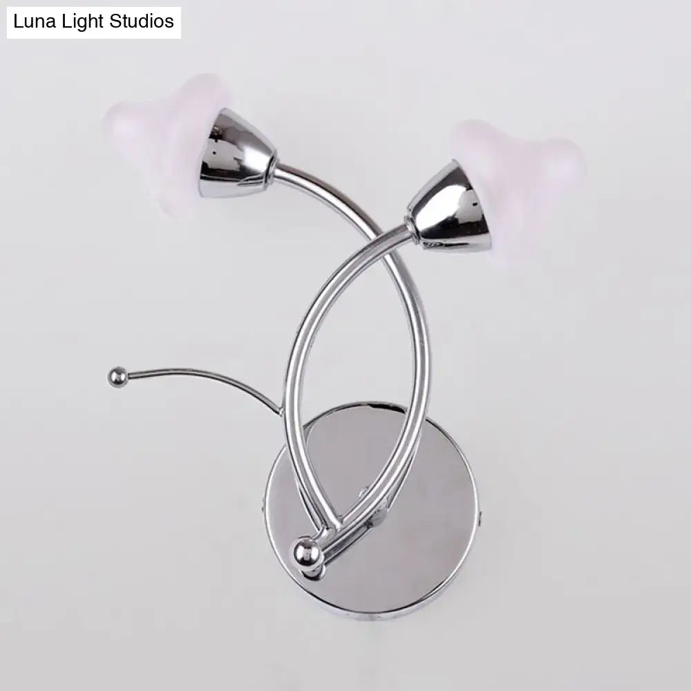Modernist chrome and glass modern wall lamp – office 220v-240v