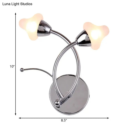 Modernist chrome and glass modern wall lamp – office 220v-240v