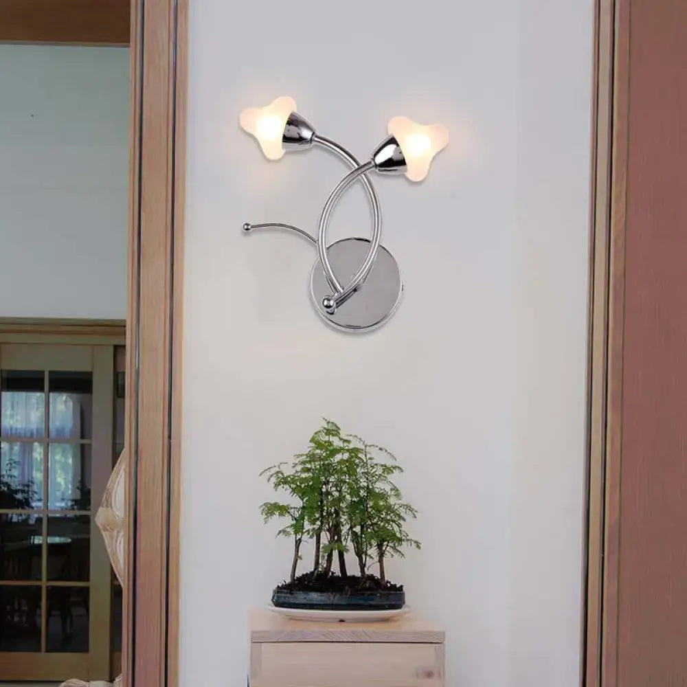 Modernist chrome and glass modern wall lamp – office 220v-240v