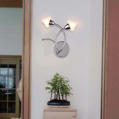 Modernist chrome and glass modern wall lamp – office 220v-240v