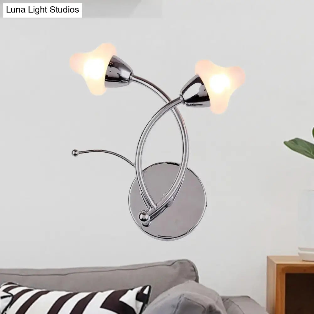 Modernist chrome and glass modern wall lamp – office 220v-240v