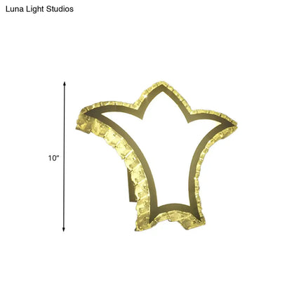 DecorBites™ Modernist Crown Wall Light with Clear K9 Crystal and LED in White/Warm/2 Color Light