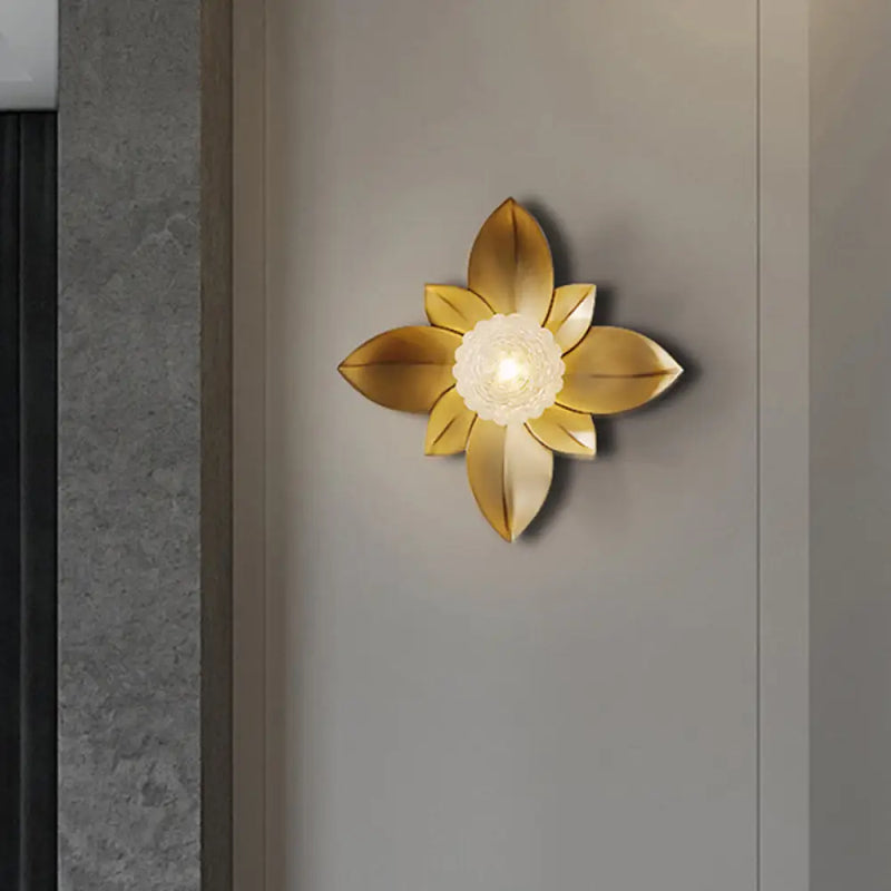 DecorBites™ Modernist Globe Sconce Light Fixture - Brass Metal, Bedroom Wall Mount Lighting with 1 Bulb