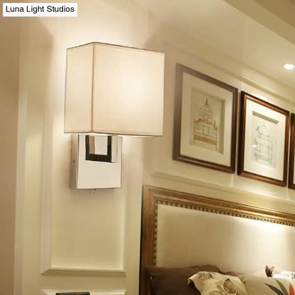 Modernist gold and beige sconce light fixture bedroom wall light