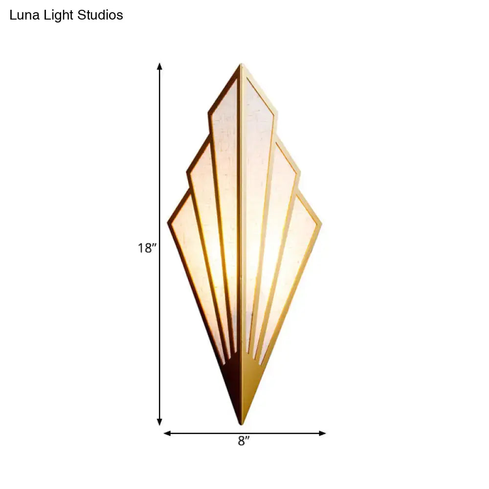 Modernist gold fan wall lamp 110v-120v bedroom art deco sconce