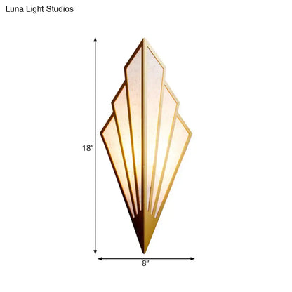Modernist gold fan wall lamp 110v-120v bedroom art deco sconce