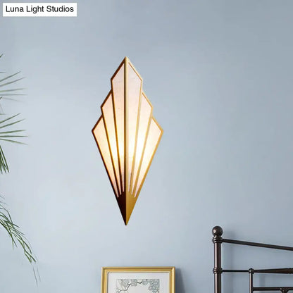 Modernist gold fan wall lamp 110v-120v bedroom art deco sconce
