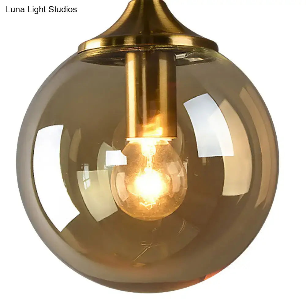Modernist gold glass round sconce lamp for living room