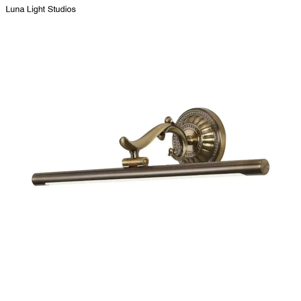 Modernist gold linear metallic vanity wall light bathroom fixture