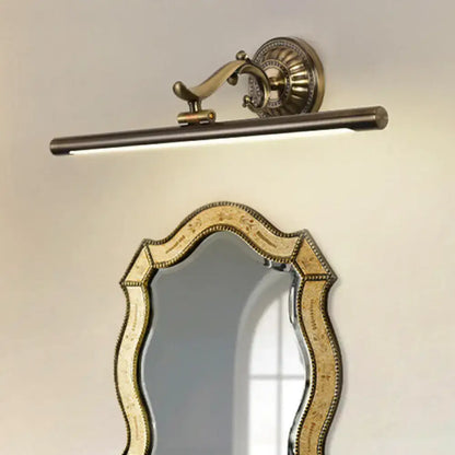 Modernist gold linear metallic vanity wall light bathroom fixture