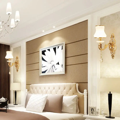 DecorBites™ Modernist Gold Wall Sconce with Glass Shade - Elegant Living Room Fixture