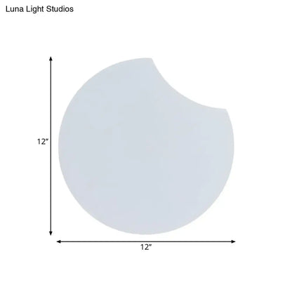 Modernist gray circular wall mount light bedroom led fixture