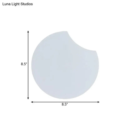 Modernist gray circular wall mount light bedroom led fixture