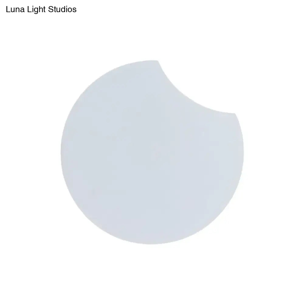 Modernist gray circular wall mount light bedroom led fixture
