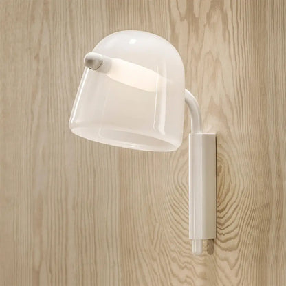 DecorBites™ Modernist LED Dome Living Room Sconce Wall Lamp in White/Black Glass