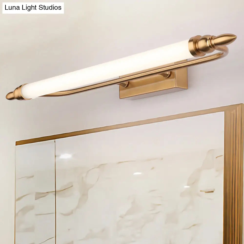 DecorBites™ Modernist LED Gold Tube Metal Vanity Wall Lamp in Natural Light - 21.5"/25.5"/29.5" Wide