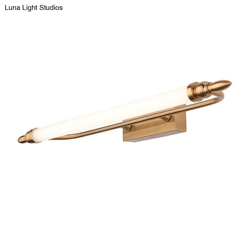 DecorBites™ Modernist LED Gold Tube Metal Vanity Wall Lamp in Natural Light - 21.5"/25.5"/29.5" Wide