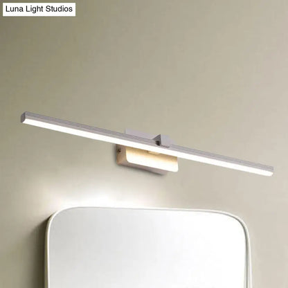 DecorBites™ Modernist LED Vanity Light Fixture - Black/White Linear Design - 16"/19.5" Width - Warm/White Light