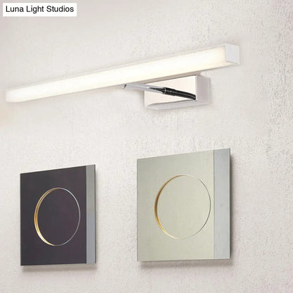 DecorBites™ Modernist Metal Linear Vanity Sconce - 16"/19.5"/23.5" Wide, LED, Black/Silver, Natural Light