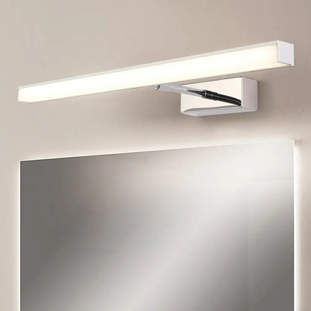 DecorBites™ Modernist Metal Linear Vanity Sconce - 16"/19.5"/23.5" Wide, LED, Black/Silver, Natural Light