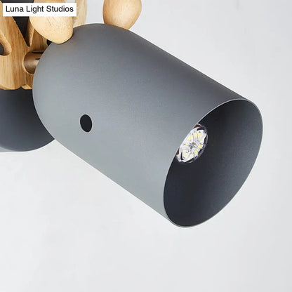 DecorBites™ Modernist Metal Wall Sconce with Antler Design and Cylinder Shape for Bedroom Lighting