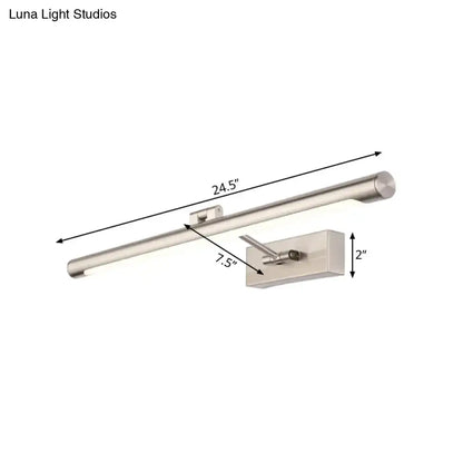 Modernist silver adjustable led wall lamp bedroom fixture width 20in