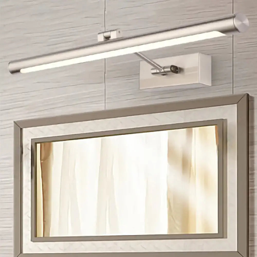Modernist silver adjustable led wall lamp bedroom fixture width 20in