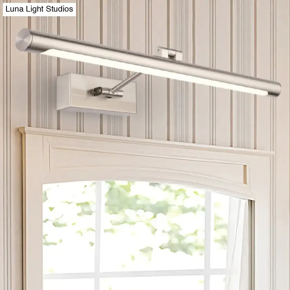 Modernist silver adjustable led wall lamp bedroom fixture width 20in
