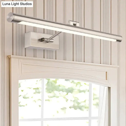 Modernist silver adjustable led wall lamp bedroom fixture width 20in