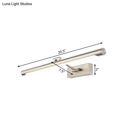 Modernist silver adjustable led wall lamp bedroom fixture width 20in