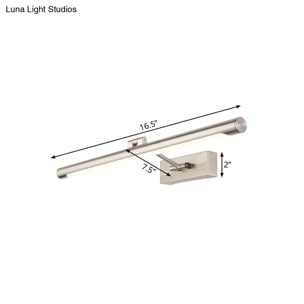 Modernist silver adjustable led wall lamp bedroom fixture width 20in