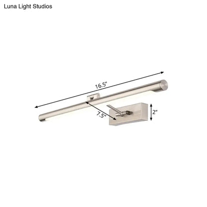 Modernist silver adjustable led wall lamp bedroom fixture width 20in