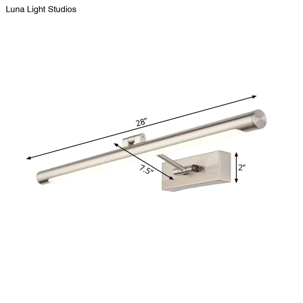 Modernist silver adjustable led wall lamp bedroom fixture width 20in