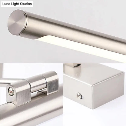 Modernist silver adjustable led wall lamp bedroom fixture width 20in