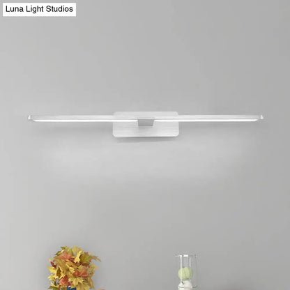 Modernist silver metal wall sconce lamp – living room led light