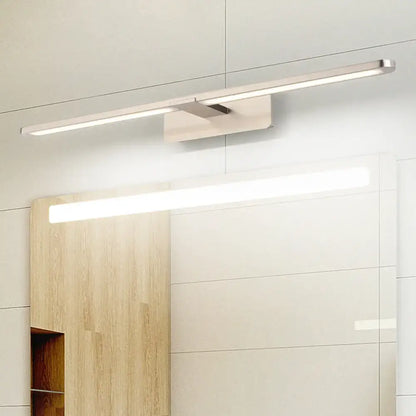 Modernist silver metal wall sconce lamp – living room led light