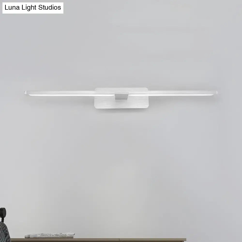 Modernist silver metal wall sconce lamp – living room led light