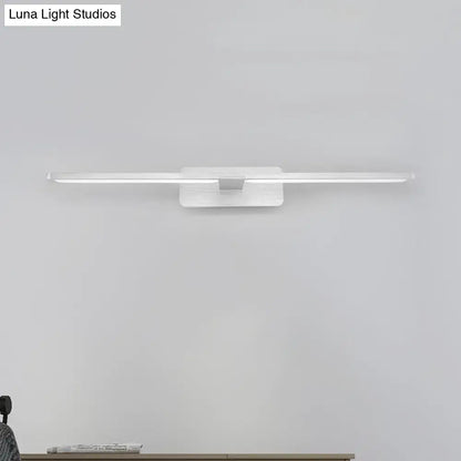 Modernist silver metal wall sconce lamp – living room led light