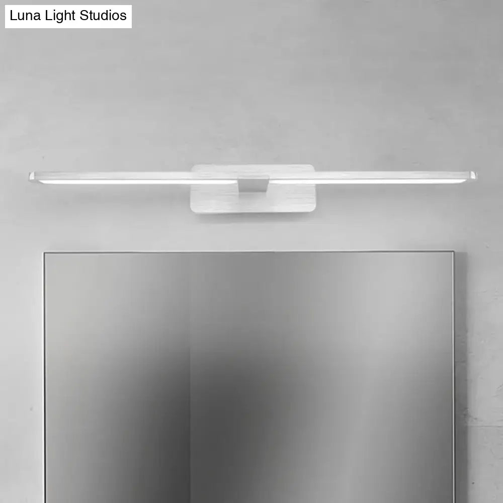 Modernist silver metal wall sconce lamp – living room led light