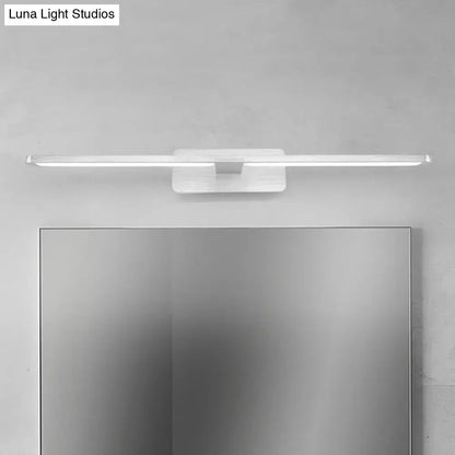 Modernist silver metal wall sconce lamp – living room led light