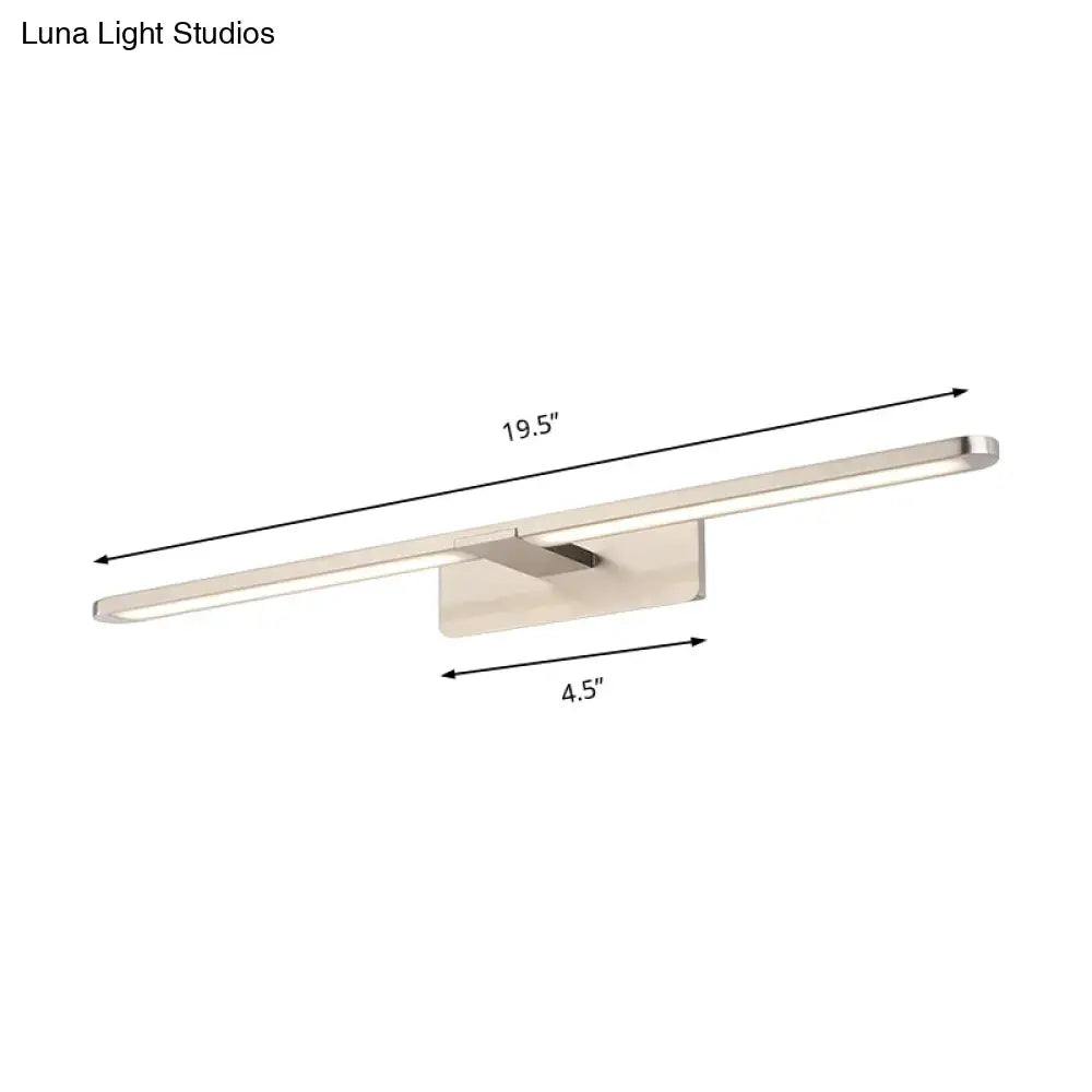 Modernist silver metal wall sconce lamp – living room led light