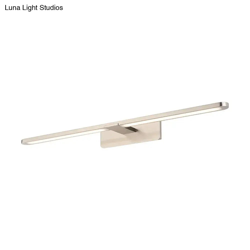 Modernist silver metal wall sconce lamp – living room led light