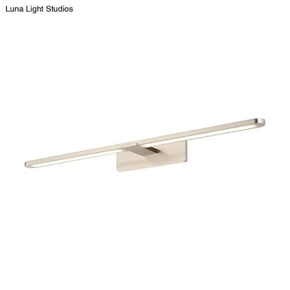 Modernist silver metal wall sconce lamp – living room led light